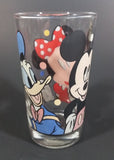 1980s Anchor Hocking Disney Mickey Mouse Minnie Mouse Donald Duck Clear Glass 4 1/2" Juice Cup - Treasure Valley Antiques & Collectibles