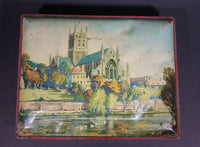 1940s "Blue Bird" Toffee Worcester Cathedral Tin - Harry Vincent Ltd. Hunnington Worcestershire England - Treasure Valley Antiques & Collectibles