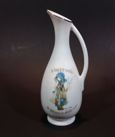 Vintage 1970s Holly Hobbie "A Happy Smile" "is always in style" Pitcher Style Porcelain Flower Bud Vase - Treasure Valley Antiques & Collectibles