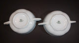 c. 1970 Hutschenreuther Germany Selb Bavaria White Double Handled Porcelain Soup Bowls - Set of 2 - Treasure Valley Antiques & Collectibles
