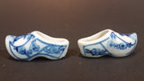 Vintage Delft Blue Handpainted Holland Windmill Shoe Set - Treasure Valley Antiques & Collectibles
