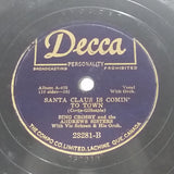 1943 Bing Crosby And The Andrews Sisters "Jingle Bells" & "Santa Claus Is Comin' To Town" 10" 78RPM Record - Treasure Valley Antiques & Collectibles