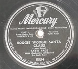 1950 Patti Page "Boogie Woogie Santa Claus" & "The Tennessee Waltz" 10" 78RPM Record - Treasure Valley Antiques & Collectibles
