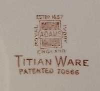 1920s Royal Adams Ivory Titan Ware Patent 70566 "Della Robia" Pattern Italian Majolica Style Plates - Set of 6 - Treasure Valley Antiques & Collectibles