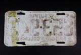 Vintage 1973 Beautiful British Columbia White with Black Letters Vehicle License Plate - Treasure Valley Antiques & Collectibles