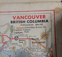 1965 Home Oil Distributors Vancouver Road Maps of British Columbia Alberta and Canada - Treasure Valley Antiques & Collectibles