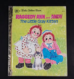 1975 Raggedy Ann and Andy "The Little Gray Kitten" - Little Golden Books - 107-21 - Collectible Children's Book - Treasure Valley Antiques & Collectibles