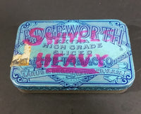 Antique 1920s Edgeworth Sliced Pipe Tobacco Tin with Hinged Lid - Writing On The Lid - Treasure Valley Antiques & Collectibles