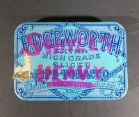 Antique 1920s Edgeworth Sliced Pipe Tobacco Tin with Hinged Lid - Writing On The Lid - Treasure Valley Antiques & Collectibles