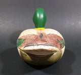1978 Avon Mallard Duck Lidded Ceramic Organizer Handcrafted in Brazil - Treasure Valley Antiques & Collectibles