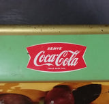 Vintage 1957 Coca-Cola Coke Soda Pop Rooster with Green Border Beverage Serving Tray - Treasure Valley Antiques & Collectibles