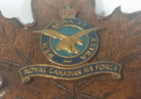 Vintage R.C.A.F. Royal Canadian Air Force Genuine Durwood Leaf Wall Hanging - Treasure Valley Antiques & Collectibles