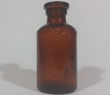 1920s Lysol Disenfectant Embossed Small Amber Glass Bottle - Cork Plug Top - Treasure Valley Antiques & Collectibles