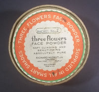 Antique 1920s Art Nouveau Three Flowers Face Powder Box Cardboard Container - Treasure Valley Antiques & Collectibles