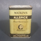 1940s Watkins Allspice 3 1/4 Ounce Tin "Purest Ground Spices" - Still Full - Treasure Valley Antiques & Collectibles