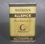 1940s Watkins Allspice 3 1/4 Ounce Tin "Purest Ground Spices" - Still Full - Treasure Valley Antiques & Collectibles