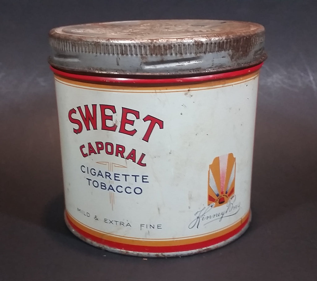 Vintage 1960s Sweet Caporal Cigarette Tobacco Tin Metal Can – Treasure ...