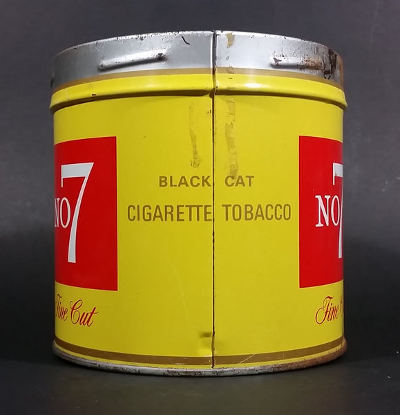 1960s Black Cat No. Number 7 Fine Cut Tobacco Tin