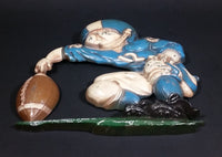 Vintage 1976 Homco USA Cast Aluminum Metalware Football Player Wall Hanging Decor - Treasure Valley Antiques & Collectibles