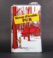 Vintage Rare French Canada Maple Syrup Tin Can 1991 French and English 4 Litres Great Graphics - Treasure Valley Antiques & Collectibles