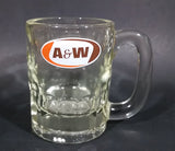 1970s A & W Allen & Wright Soda Pop Beverage Clear Glass Root Beer Mug - Treasure Valley Antiques & Collectibles