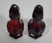 Vintage Avon Cape Cod Collection Ruby Red Salt & Pepper Shakers - Treasure Valley Antiques & Collectibles