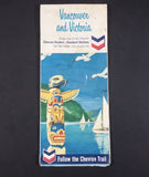 1966 Chevron Vancouver & Victoria Map - Celebrating British Columbia and Canada Centenaries 1966-1967 - Treasure Valley Antiques & Collectibles