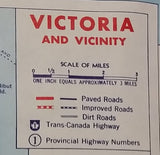 1966 Chevron Vancouver & Victoria Map - Celebrating British Columbia and Canada Centenaries 1966-1967 - Treasure Valley Antiques & Collectibles
