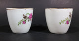 Set of 2 Vintage Floral Pattern Teacup and Saucer - Made in China