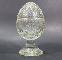 Vintage Avon Crystal Lidded Egg Candy Dish - Treasure Valley Antiques & Collectibles