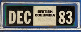 1983 Beautiful British Columbia Blue with White Letters Vehicle License Plate - Treasure Valley Antiques & Collectibles