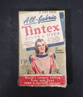 1940s All-Fabric Tintex Fabric Tints & Dyes 15¢ Box W/ Contents 36 Dark Green - Park & Tilford - Treasure Valley Antiques & Collectibles