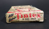 1940s All-Fabric Tintex Fabric Tints & Dyes 15¢ Box W/ Contents 36 Dark Green - Park & Tilford - Treasure Valley Antiques & Collectibles