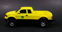 ERTL John Deere Yellow Pickup Truck with Black Flatbed Trailer Diecast Toy 1/25 Scale - Treasure Valley Antiques & Collectibles