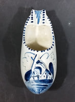 Delft Blue Style Dutch Windmill Decor Ceramic Clog Shoe Ash Tray - Treasure Valley Antiques & Collectibles