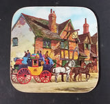 Vintage Set of 4 Charles Dickens Dickensian Scenes "Falcon Inn" Drink Coasters - Treasure Valley Antiques & Collectibles