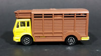 1980s Majorette Made in France Mercedes Betaillere Yellow/Brown Animal Truck Die-cast Toy - Treasure Valley Antiques & Collectibles