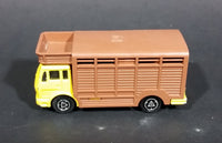 1980s Majorette Made in France Mercedes Betaillere Yellow/Brown Animal Truck Die-cast Toy