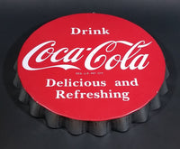Drink Coca-Cola Coke 14" Bottle Cap Sign "Delicious and Refreshing" Reg. U.S. Pat. Off. - Treasure Valley Antiques & Collectibles