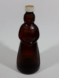 Vintage Late 1970s Mrs Butterworth Amber Glass Syrup Bottle No Label - White lid - Treasure Valley Antiques & Collectibles