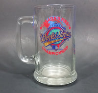 1992 Toronto Blue Jays Canada's First World Series Champions Clear Glass 5 1/2" Mug - Treasure Valley Antiques & Collectibles