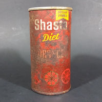 Vintage Rare Shasta Diet Valencia Orange Soda Pop Pull Tab Top 10oz Can Canada - Treasure Valley Antiques & Collectibles