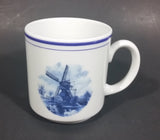 Vintage Eversberg West Germany Delft Blue Style Windmill Decor Blue Rim Coffee Mug - Treasure Valley Antiques & Collectibles