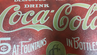 Modern Drink Coca-Cola 5¢ At Fountains In Bottle 5¢ Beverage Serving Tray - Treasure Valley Antiques & Collectibles