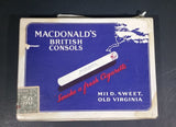 Rare 1942 Macdonald's British Consols Mild, Sweet, Old Virginia 50 Tobacco Cigarettes Package - Treasure Valley Antiques & Collectibles