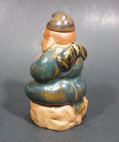 1960-1980 Inarco Japan Man Sitting on a Rock with a Fish Ceramic Figurine E-5900 - Treasure Valley Antiques & Collectibles