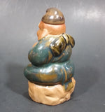 1960-1980 Inarco Japan Man Sitting on a Rock with a Fish Ceramic Figurine E-5900