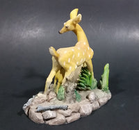 Vintage Mira Quartz Decorative Mother Deer and Baby Fawn Mantle Desk Clock - Treasure Valley Antiques & Collectibles