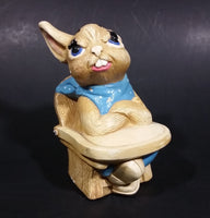 1975 Pepiware "Grumpy" Bunny Rabbit Baby Sitting in High Chair - England - Treasure Valley Antiques & Collectibles