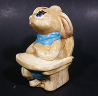 1975 Pepiware "Grumpy" Bunny Rabbit Baby Sitting in High Chair - England - Treasure Valley Antiques & Collectibles